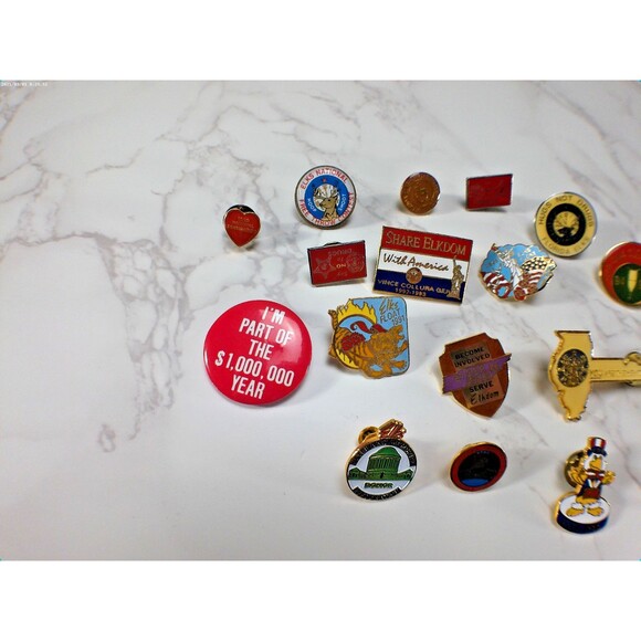 VTG BPOE Benevolent Order Of Elks Lodge Hat Lapel Vest Pin Enamel Buttons - Picture 2 of 9